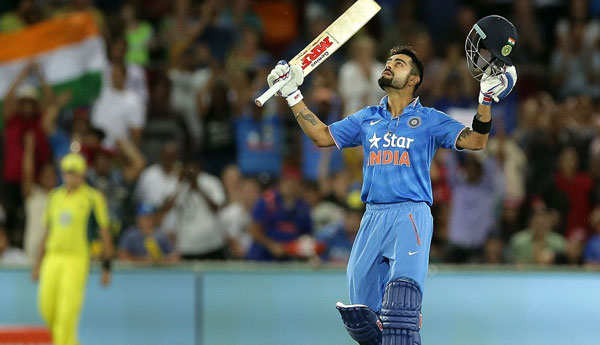 சங்கக்காராவின் சாதனையை சமன் செய்தார் கோஹ்லி