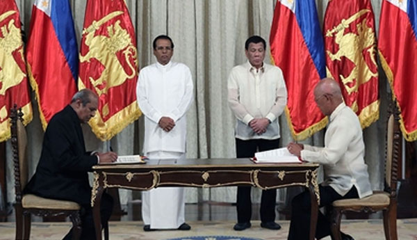 இலங்கைக்கும் பிலிப்பைன்ஸிற்கும் இடையில் 5 உடன்படிக்கைகள் கைச்சாத்து…