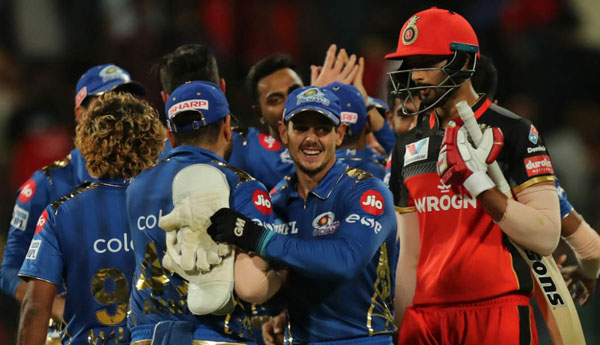 லசித் மாலிங்க மும்பை இந்தியன்ஸ் அணிக்கு முதல் வெற்றியினை பெற்றுக் கொடுத்தது..